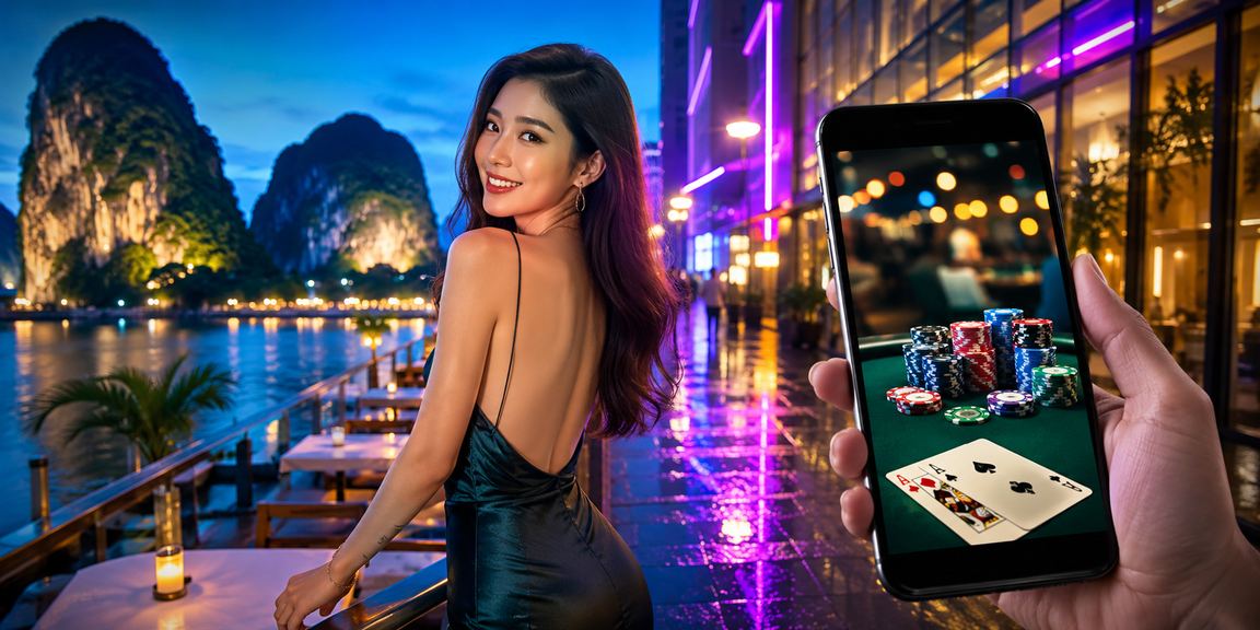 Permainan poker gaya tempatan di meja kasino Ipoh dengan kad dan cip